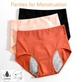 thumbnail image 2 of Bragas menstruales de algodón a prueba de fugas para mujer, ropa interior Sexy, Culotte de cintura alta, período fisiológico, menstruación, 2 of 4
