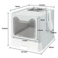 thumbnail image 4 of BingoPaw Cat Litter Box Enclosed Kitty Toilet Box with Trays Skylight Door Smelless Large, 4 of 9