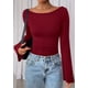 thumbnail image 5 of Remera PRETTYGARDEN Otoño 2025 Crop Top de Manga Larga XL Burdeos, 5 of 9