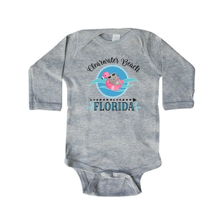 

Inktastic Clearwater Beach Florida Trip Gift Baby Girl Long Sleeve Bodysuit