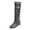 Gray, variant on TKYCMSUAKI Womens Hiking Boots,Womens Faux Suede Knee High Boots Side Zipper Chunky Heel Winter Boots Pointed Toe Stretch Knee High Pull On Fall Weather Winter Boots