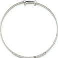 thumbnail image 2 of Sterling Silver Cz Id Adjustable Baby Bangle Bracelet Made In Thailand qb1052, 2 of 5