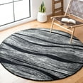 thumbnail image 2 of SAFAVIEH Metro Bridget Abstract Area Rug, Black/Ivory, 6' x 6' Round, 2 of 12