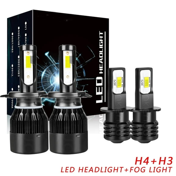For Nissan Altima 1993 1994 1995 1996 1997 LED Headlight H4/9003 Hi/Lo H3 Fog Light Bulbs Kit