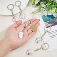 thumbnail image 3 of 5Pcs Locket Keychains Brass Memory Photo Locket Keychain Oval Flower Locket Keychains for Bag Hat Key, 3 of 9