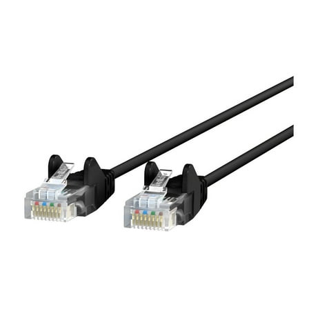 Belkin Slim - Patch cable - RJ-45 (M) to RJ-45 (M) - 20 ft - UTP - CAT 6 - molded, snagless - black