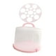 thumbnail image 3 of Porta pasteles con tapa, caja portátil para pasteles, soporte para pasteles, base rosa para servir 10 pulgadas con rejilla, 3 of 9