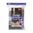 thumbnail image 2 of Hanes Womens Underwear 5-Pack, Stretch Cotton Brief Panties, No-Show Underwear for Women (Plus Sizes Available), 2 of 7