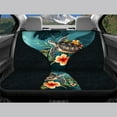 thumbnail image 5 of Jiueut Turtle Plumeria Pattern Front and Rear Seat Covers, 5 Seats Easy to Clean Auto Seat Covers Anti Slip Car Accessories Elastic Backing Vehicle Seat Protector Front & Split Rear Bench for Car, 5 of 7