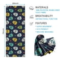 thumbnail image 2 of Navy Colorful Skull Pattern Hot Yoga Mat Towel Non Slip for Hot Yoga - Quick-Drying Yoga Mat Cover with 4 Corner Pockets with Travel Bag - Hot Yoga Towel Non Slip Grip Moisture Wicking Sweat 70"x26", 2 of 6