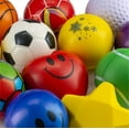 thumbnail image 6 of 24 Stress Balls - Bulk Stress Relief Toys Assortment - 2.5" Stress Balls, Smile Face, Globe, Sport Balls, Hearts and Stars for Treasure Box Classroom Prizes, Party Favors, Or Just Bec, 6 of 6