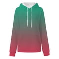 thumbnail image 4 of Hoodies For Women Women's Long Sleeved Sweatshirt With Gradient Letter Printed Pockets And Hooded Sweatshirt Hoodie, 4 of 5