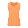 thumbnail image 5 of QWERTYU Red Tank Top Women Womens Plus Size Spring Clothes Button Down Women's Sleeveless Shirts Women's Tunics Plus Size Blouse Orange L, 5 of 6