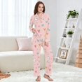 thumbnail image 4 of FORMRS Womens Pajama Set Long Sleeve Top and Pants with Pockets Soft Comfy Lounge Sleepwear, Sizes S-2XL, Love in The Air, 4 of 7