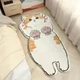 thumbnail image 1 of Cartoon Bedside Rug Cat Floor Mat Fluffy Cat Mats Irregular Carpet for Living Room Shaggy Area Rugs Thicken Doormat Cute Decor, 1 of 7
