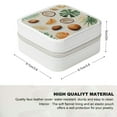 thumbnail image 2 of Creowell Small Jewelry Box for Women Shells Palm Leaves Coconut Design White, 2 of 5