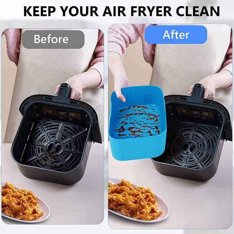 2PCS Silicone Air Fryer Liners for Ninjas Dual Air Fryer - Sold By