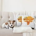 thumbnail image 4 of Ambesonne Fish Throw Pillow Cover 2 Pack, Happy Playful Goldfish, 18", Orange White, 4 of 7