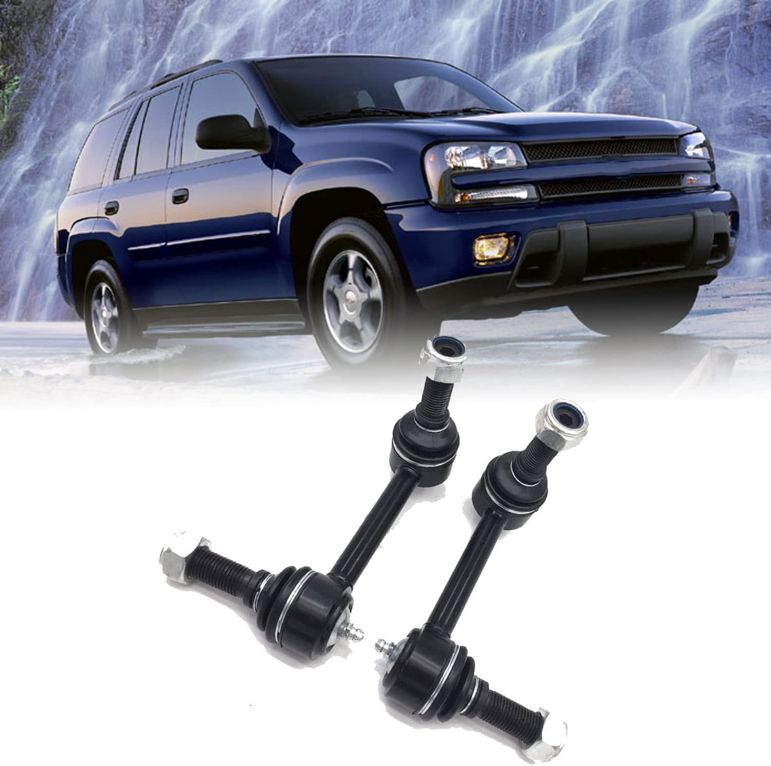 2 Front Sway Bar End Links Replacement For 2004 2005 2006 2007 Chevy Trailblazer GMC Envoy