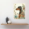 thumbnail image 2 of Doberman Dog with Spring Flowers Colourful Watercolour Illustration Large Wall Art Poster Print Thick Paper 18X24 Inch, 2 of 5