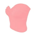 thumbnail image 3 of Bmisegm Elegant Strapless Solid Color Knit Top for Women Stretchable Tube Bandeau Bra Crop Tops for Casual or Party Wear Womens Plus Size Tops Pink L, 3 of 4