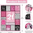 thumbnail image 2 of 18th Birthday Gifts for Her, Pink Blanket Birthday Gifts for 18 Year Old, 18th Birthday Decorations for Girl, Blanket Birthday Presents for Teen Girls Age 18, Double Digits Birthday Blanket 50"X60", 2 of 6