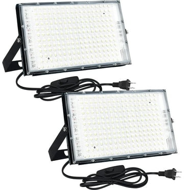 Ouside Outdoor LED Spotlight 150W, IP65 Waterproof Security Lighting for Home, Patio, Garage, Terrace, 2 Pieces