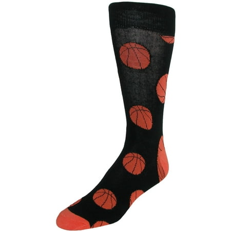 Size one size Men's Novelty Basketball Pattern Dress Socks,
