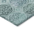 thumbnail image 4 of 5' X 8' Teal Blue And Aqua Trellis Washable Indoor Outdoor Area Rug, 4 of 5