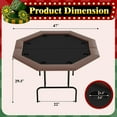 thumbnail image 3 of Historyli Mesa de póker octagonal plegable profesional para 8 jugadores, con fieltro negro impermeable, reposabrazos acolchado y 8 portavasos para jugar en casa, portavasos de plástico., 3 of 8