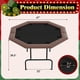 thumbnail image 4 of Historyli Mesa de póker octagonal plegable profesional para 8 jugadores, impermeable, con reposabrazos acolchado de fieltro negro y 8 portavasos. Juego en casa., 4 of 8