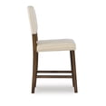 thumbnail image 4 of Linon Brook Full Back Wood Counter Stool, 24" Seat Height, Brown Finish with Linen Fabric, 4 of 9