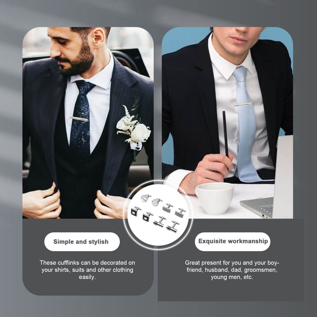 WEUVEB 4Pares De Y Pasadores En Latón Para Decorar Camisas Sociales Y Trajes