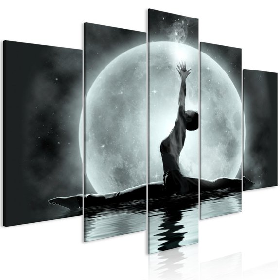 Tiptophomedecor Stretched Canvas Zen Art - Twine Wide Grey - Stretched & Framed Ready To Hang Art