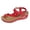 Red, variant on Flower Orthopedic Wedges Flip Flops for Women Boho Beach Comfortable Arch Support Ortho Platform Walking Sandals Casual Chunky High Heels Slingback Dressy Summer Shoes Black Size 7
