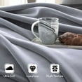 thumbnail image 3 of Soft All-Season Fleece Throw Blanket – Cozy Layering Bed Blanket – Full/Queen Size – Grey, 3 of 7