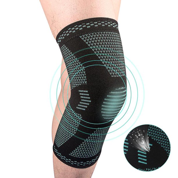 Rodillera de cobre para dolor y soporte de artritis, rodillera de cobre para dolor de rodilla, manga de compresión para deportes, entrenamiento, alivio del dolor de rodilla, individual L