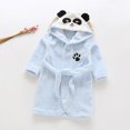 thumbnail image 3 of Toddler Flannel Hooded Robes Sleepwear Kids Cute Animal Cartoon Bathrobe Bath Towel Wrap 1-6Y, 3 of 8