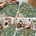 thumbnail image 5 of Rectangle Area Rugs 4 x 6 Ft, Green Botanical Non-Slip Residential Carpet, Spring Floral Summer Lemon Birds Indoor Crawling Mats Runner Rugs for Living Room/Dining Room/Bedroom, 5 of 8