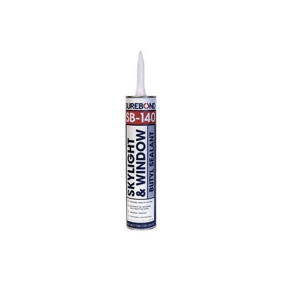 Sealant, 10.3 oz, Tube, White, Butyl Base