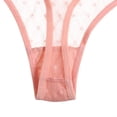 thumbnail image 5 of YYDGH Women's Sheer Mesh Thongs Panties Low Waist See Through Sexy Seamless Lace Underwear Brief Underpants Pink L, 5 of 8