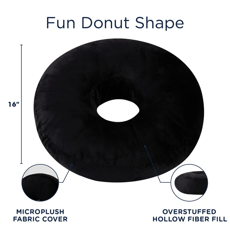 Cheer Collection Round Donut Pillow - Super Soft Microplush