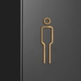 thumbnail image 3 of Letrero de Baño, Placa Colgante, Letrero de Identificación de Baño Acrílico, Letrero de Baño para Oficina, Tiendas Comerciales, Restaurante, Centro Co Hombres de oro, 3 of 8
