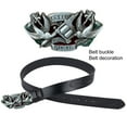 thumbnail image 1 of CSChome Belt Buckle Double Birds Letter Pattern Belt Buckle Zinc Alloy Cowboy Slide Buckle, 1 of 6