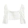 thumbnail image 2 of Liacowi Strapless Shoulderless Blouse Vest With Ruffled Cropped Top Halter Shirt, 2 of 5