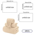 thumbnail image 2 of Tahtuvzn Towels Bath Sheets Large Shower Cap Set of 3 Oversized Sheet Soft Absorbent Bathroom Towel Microfiber Quick Dry for Hotel Gym, 2 of 5