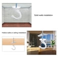thumbnail image 2 of Uxcell Ceiling Hooks with Hardware Zinc Alloy White 34x55mm 6Pcs for Hanging Plants, 2 of 6