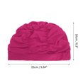 thumbnail image 4 of Unique Bargains 1 Pc Breathable Pleated Style Swimming Cap Rose Red, 4 of 6