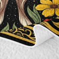 thumbnail image 5 of Homewish Boho Moths Twin Quilt Set,Wild Floral Mushroom Twin Coverlet Set,Black Gold,Black Reversible,2pcs, 5 of 7