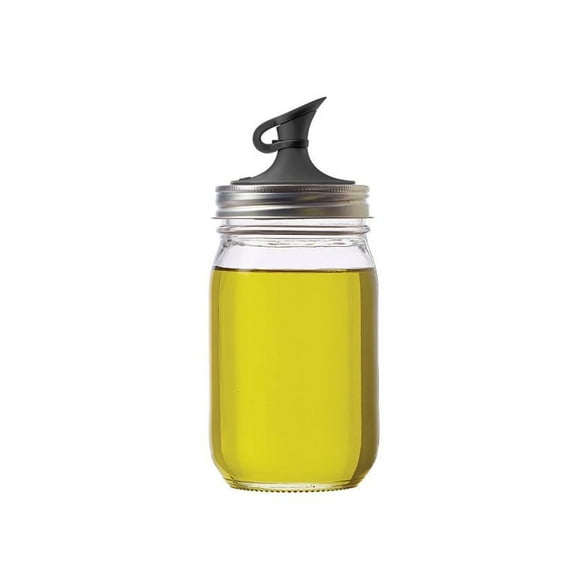 Jarware Plastic Regular Mouth Jars, Black Oil Cruet